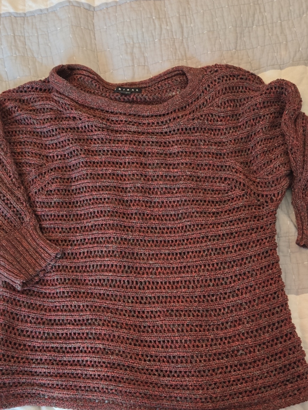 Tribal Open-Knit Crewneck Sweater